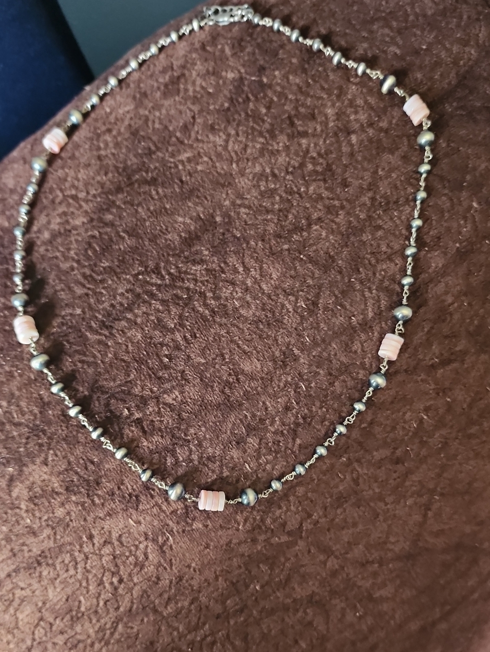 Delicate  Authentic Dessert Pearl With Pink Opal Stones